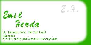 emil herda business card